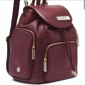 NWT DKNY Wine Rapture Faux Leather Backpack